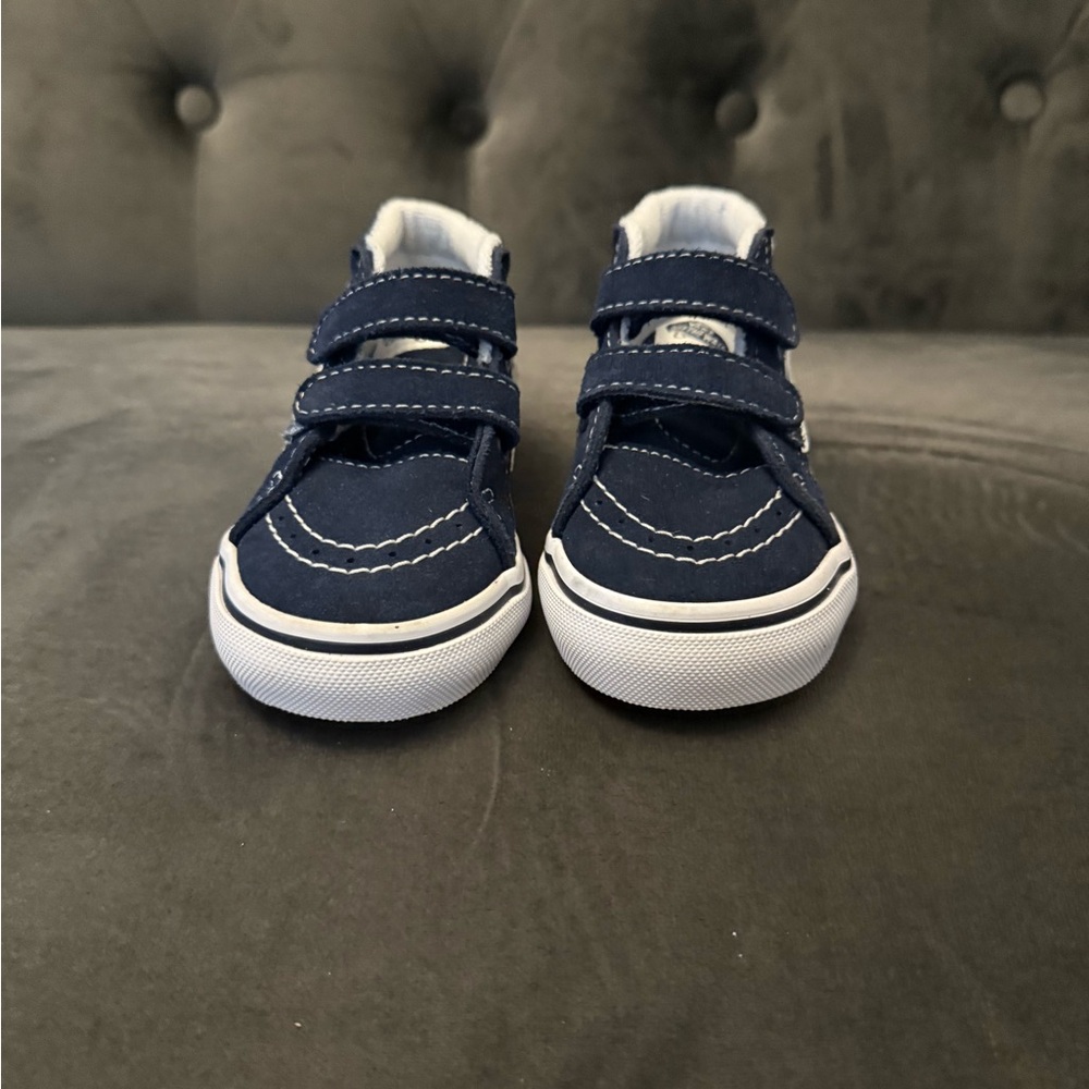 Vans Kids Dark Blue Velcro Sneakers